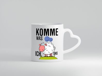 Komme was Wolle | häkeln | Häkelzubehör | Schaf - Herz Tasse Weiß