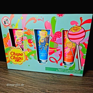 Chupa Chups Hand und Nagelcreme, Geschenkbox, Tutti Frutti, Cola, Strawberry