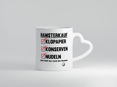 Hamsterkauf | Weihnachten | Shopping - Herz Tasse Weiß