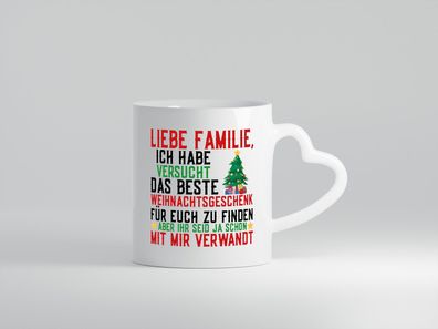 Das beste Weihnachtsgeschenk | Familie | Verwandtschaft - Herz Tasse Weiß