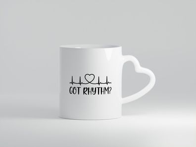 Got Rhythm? | Herzschlag | Herz - Herz Tasse Weiß