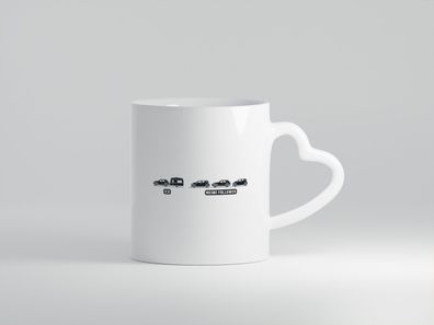 Ich | Meine Follower | Camper | Autos - Herz Tasse Weiß