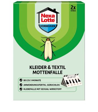 NEXA LOTTE® Kleider & Textilschutz Mottenfalle, 2 Stück