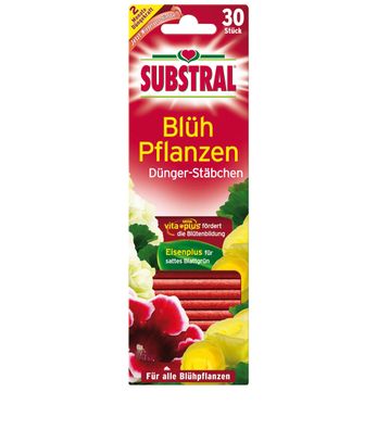 SUBSTRAL® Blühpflanzen Dünger-Stäbchen, 30 Stück