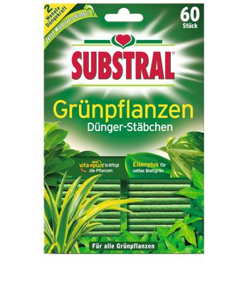 SUBSTRAL® Grünpflanzen Dünger-Stäbchen, 60 Stück