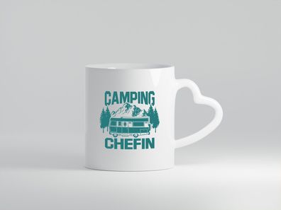 Camping Chefin | Wohnmobil - Herz Tasse Weiß