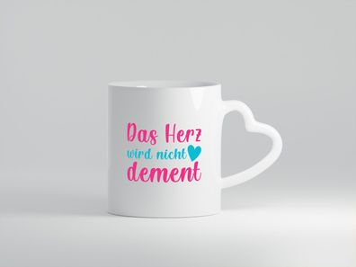 Herz wird nicht dement | Herz - Herz Tasse Weiß