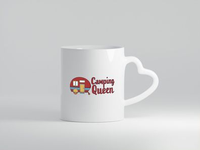 Camping Queen | Wohnanhänger - Herz Tasse Weiß