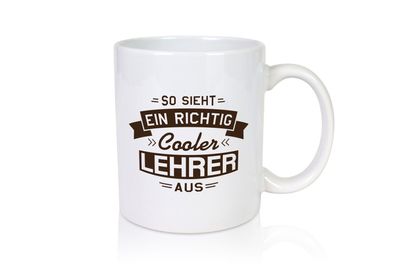 Cooler Lehrer | Pfeile | Striche - Tasse Weiß