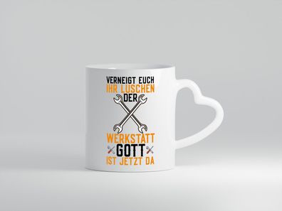 Ihr Luschen | Werkstatt Gott | Auto | Mechaniker | Werkzeug - Herz Tasse Weiß