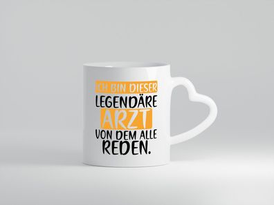 Ich bin dieser Arzt | Legende | Selbstbewusst | Klinik - Herz Tasse Weiß