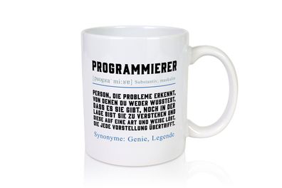 Programmierer | Definition | Softwareentwickler | Informatik - Tasse Weiß