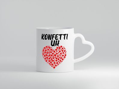 Konfetti im Herzen | buntes Herz | Karneval | Fasching - Herz Tasse Weiß