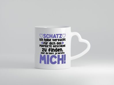 Schatz | Liebe | Valentinstag | Freund | Freundin | Herz - Herz Tasse Weiß