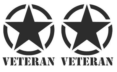 Army Stern US Veteran ,2x, 11x9cm, Aufkleber , Sticker Auto Tuning