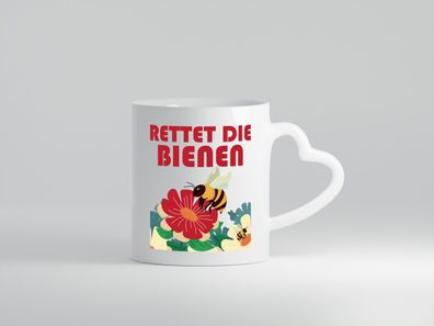 Rettet die Bieten | Bieten | Bienenliebhaber - Herz Tasse Weiß