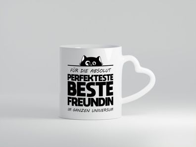 Für die Beste Freundin im ganzen Universum - Herz Tasse Weiß