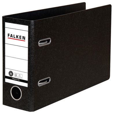 Falken 11285905 Ordner - A5 quer, 80mm, Hartpappe, schwarz