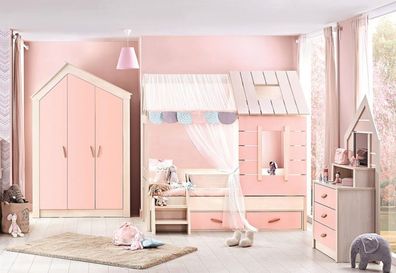 Kinderzimmer PINK HOUSE, 3-teilig