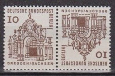 Berlin postfrisch Zusammendruck 10 Pf MiNr. K 4 Wallpavillon des Zwingers, Dresden