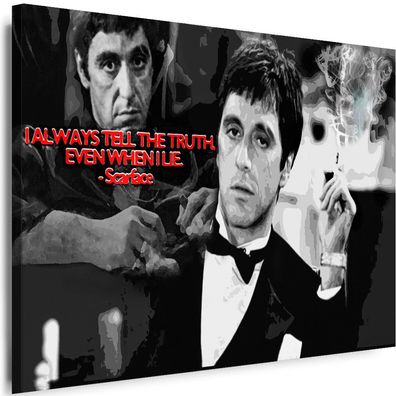 BILDER Film Leinwand Scarface AL PACINO Wandbilder Myartstyle