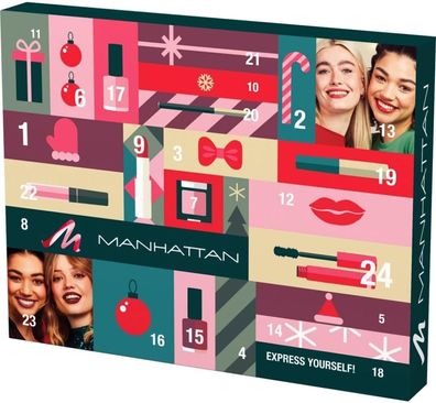 Manhattan Adventskalender 2024 Beauty Frauen, Beauty Kosmetik Advent Kalender,