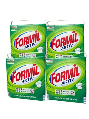 Formil Aktiv Waschpulver – 4 Packungen a 80WL = 320 WL Waschmittel Pulver