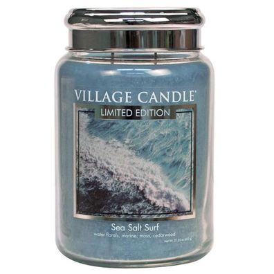 Village Candle Sea Salt Surf Duftkerze Glas 602g Kerzen Duft Kerze Yankee