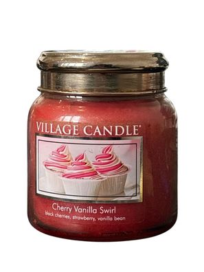 Village Candle Cherry Vanilla Bean 389g Kerze Duftkerze Vanille Kirsche Kirsch