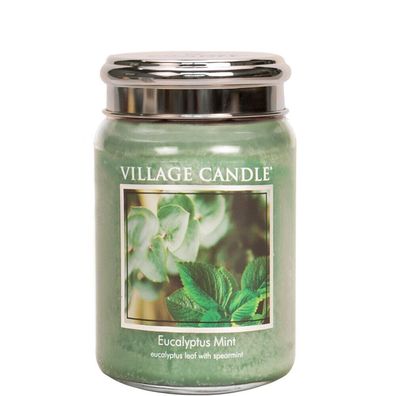 Village Candle Eucalyptus Mint Duftkerze Glas 602g Kerzen Minze Eukalyptus Minz