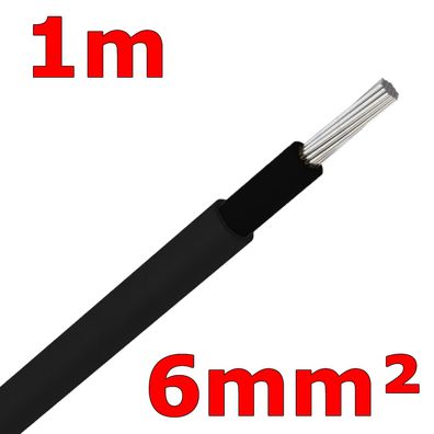 1m H1Z2Z2-K Solarkabel 6mm² Schwarz