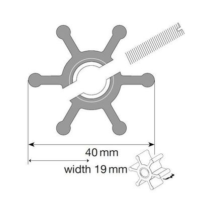 Johnson Impeller für F35 Pumpe, MC97/EPDM 09-806B-1