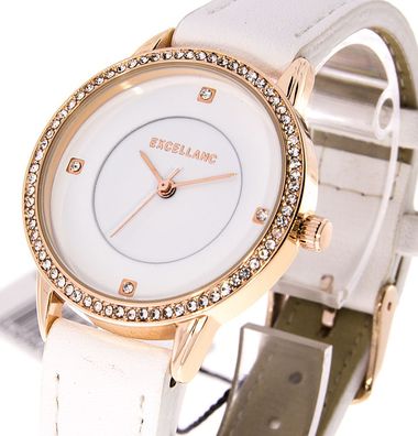 Damenuhr Excellanc Uhr Farbe rosegold weiß