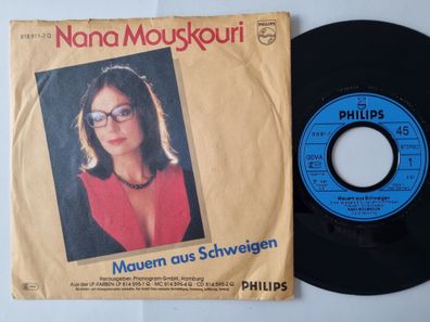 Nana Mouskouri - Mauern aus Schweigen 7'' Vinyl/ Oliver Onions