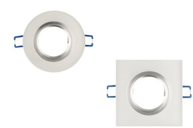 LED line® Einbaustrahler Rund/Eckig GU10 Set Einbau Rahmen Ø75mm Bohrloc