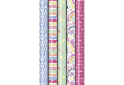 ZOEWIE Geschenkpapier RÃ¶llchen Candy Shop 70cm x 2m gestrichenes Geschenkpapier