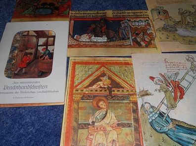Lot Ansichtskarten, Bilderserie - aus mittelalterlichen Prachthandschriften 6 Fotos