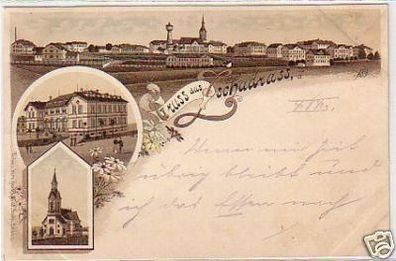 00369 Ak Lithographie Gruß aus Zschadrass um 1895