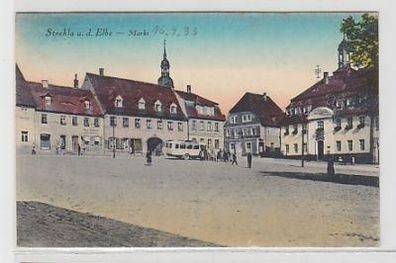 35655 Ak Strehla an der Elbe Markt 1933