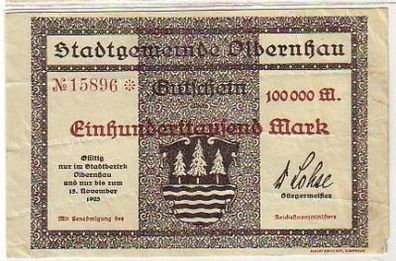 Inflation Banknote 100000 Mark Olbernhau 1923