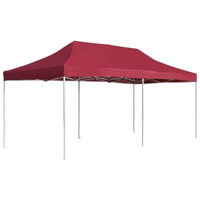 vidaXL Profi-Partyzelt Faltbar Aluminium 6×3 m Weinrot