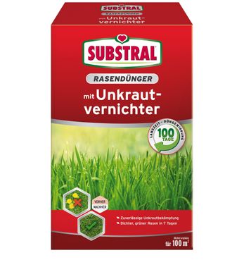 SUBSTRAL® Rasendünger mit Unkrautvernichter, 2 kg