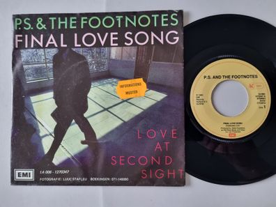 P.S. & The Footnotes - Final love song 7'' Vinyl Holland