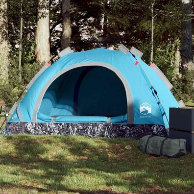 vidaXL Campingzelt 2 Personen Blau Quick Release