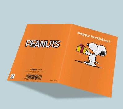 Peanuts Geburtstagskarte Snoopy Happy Birthday Gift - mit Kuvert 12 x 17 cm