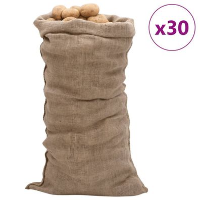 vidaXL Jutesäcke 30 Stk. 65x135 cm 100% Jute 220 g/m²