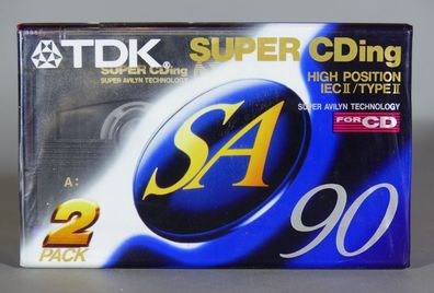 TDK Super CDing 2er-Pack MC Kassette Leerkassette 90min NEU Originalverpackt