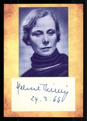 Helene Thimig 1889-1974 Schauspielerin Original Signiert + G 43149