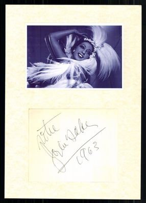 Josephine Baker 1906-1975 Tänzerin und Sängerin Signiert 1963 Original + G 43107