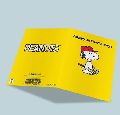 Peanuts Vatertagskarte Snoopy Happy Fathers Day - mit Kuvert 12 x 17 cm